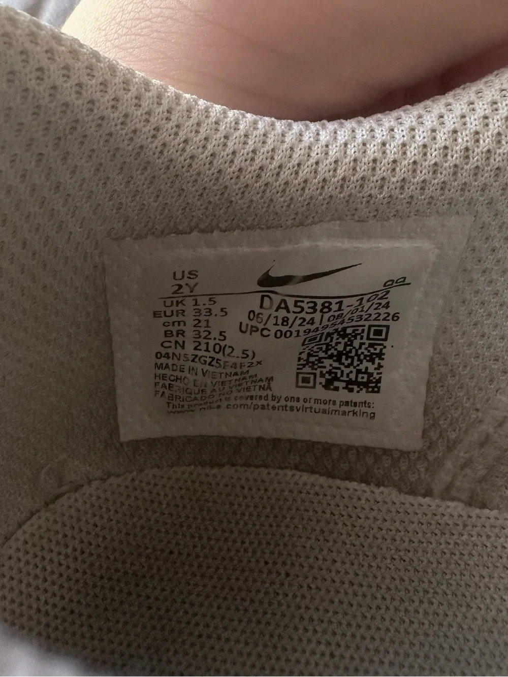 Kids Nike White Sneakers